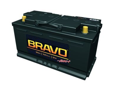фото Аккумулятор автомобильный "BRAVO" 190 (обратная полярность, под конус/болт)