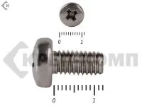 фото Винт полуцилиндрическая головка,НЕРЖАВЕЙКА DIN7985 А2 6х 12 (500шт)