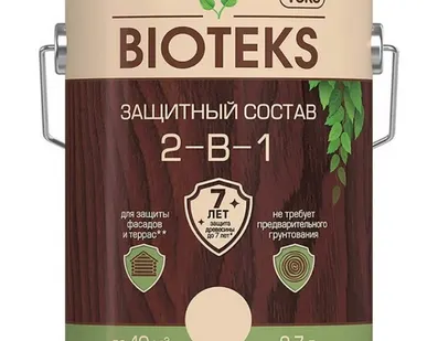 фото Антисептик защитный лессирующий 2-в-1 Орех Биотекс (Bioteks) 2.7л
