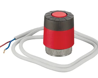 фото Электротермический сервопривод Rommer, с поворотным фиксатором штока, нормально закрытый, 24 В