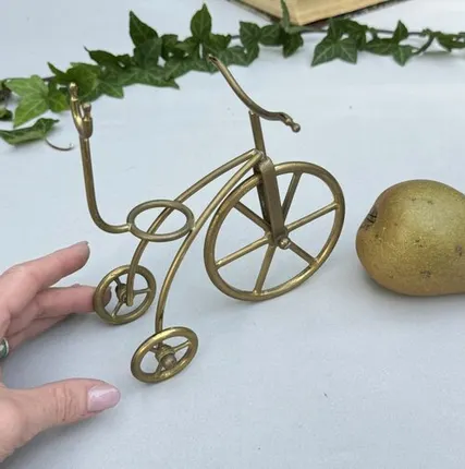 Фото №0 Статуэтка подставка для специй Велосипед 17 см латунь