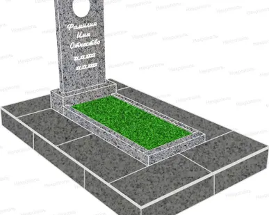 фото Готовое предложение на памятник из светло-серого гранита