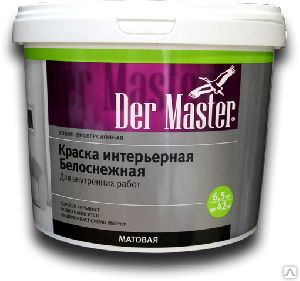 фото Водоэмульс. краска Der Master 13кг интерьерная моющ.