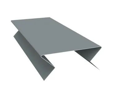 фото Планка угла внешнего составная нижняя 0,45 PE с пленкой RAL 7005 мышино-серый