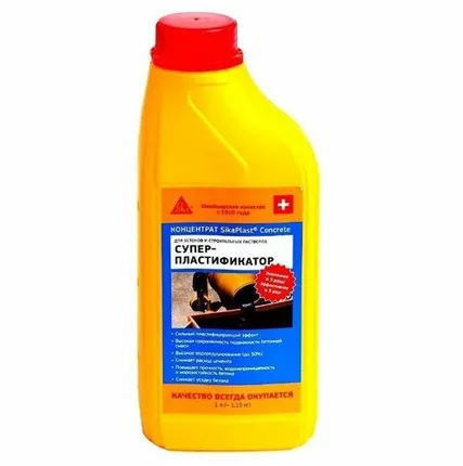 Фото №0 Добавка в бетон SikaPlast Concrete 1L