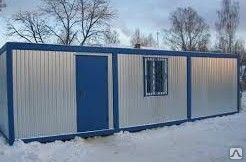 фото Блок-контейнер "Типовой" с ЛДВП. Утепл, электроразводка, тамбур. 2,4х6 м м2