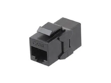 Фото №0 Адаптер проходной (coupler) RJ-45(8P8C) формата Keystone Jack кат. 6 4 пары CA2-KJ-C6-BK черн. Hyperline 444915