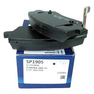 Фото №0 Sangsin Brake Колодки тормозные передние Elantra AD17 /Cerato YD Classic 16 ор 58101F2A00 Sangsin SP1905