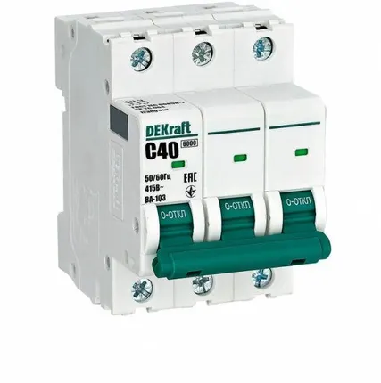 Фото №0 Выключатель автоматический 3п 40А характеристика C ВА-103 6кА SchE 12309DEK