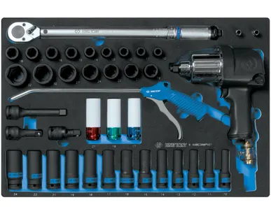 фото Набор пневмоинструмента 1/2 quot; с принадлежностями, ложемент, 41 предмет KING TONY 9-44803AMPV01