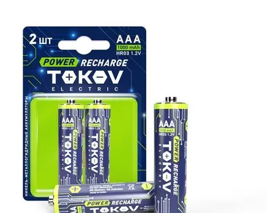 фото Аккумулятор AAA/HR03 1000мА.ч (блист.2шт) TOKOV ELECTRIC TKE-NMA-HR03/B2