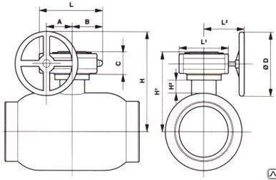 фото Шаровый кран Temper DN 125 PN 25 редуктор