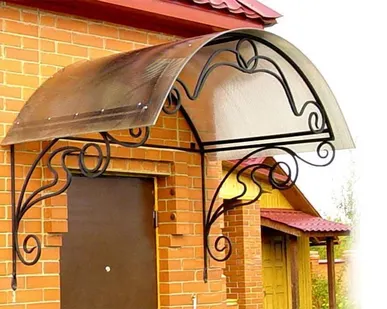 фото Козырек кованый КК-02