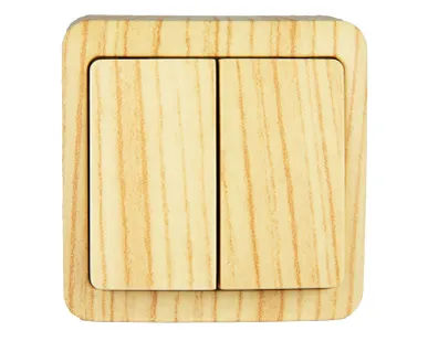 фото Выключатель 2-кл. 1п ОП Viola 10А IP20 беленый дуб LEZARD 751-5200-101