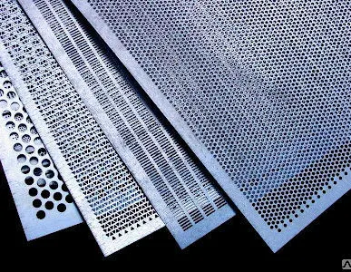 фото Лист со смещенными рядами квадратных отверстий 2мм