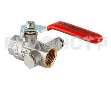 фото Кран шаровый вн/вн с дренаж и воздухоотвод 3/4' (BASE) VALTEC VT.245.N.05 (10/90) (под заказ) П