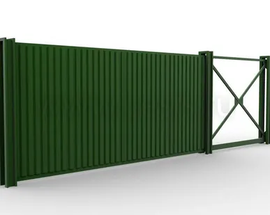 фото Ворота откатные (открытие влево) 6 м. ДАБР.425711.004