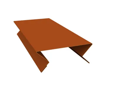 фото Планка угла внутреннего составная верхняя 0,45 PE с пленкой RAL 2004 оранжевый