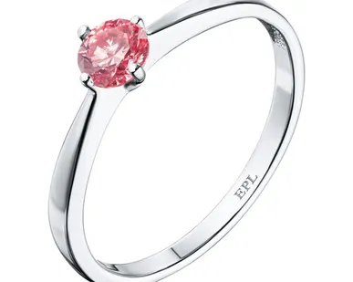 фото Кольцо ЭПЛ Даймонд с бриллиантом, из белого золота