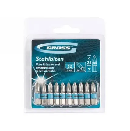 Фото №0 Бита GROSS Ph1 x 25 мм, сталь S2. поштучно