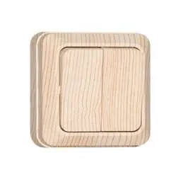 Фото №0 Выключатель 2-кл. ОП Олимп 10А IP20 сосна UNIVersal 5560834