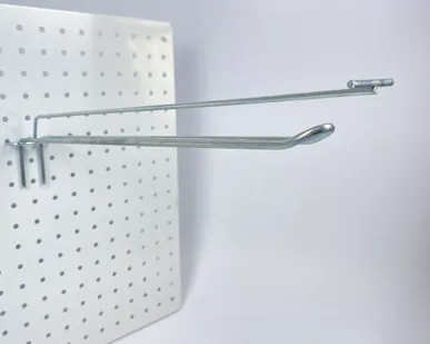 фото Крючок на перфорацию двойной с ценникодержателем L=400мм, d=5мм, шаг 50мм, цинк