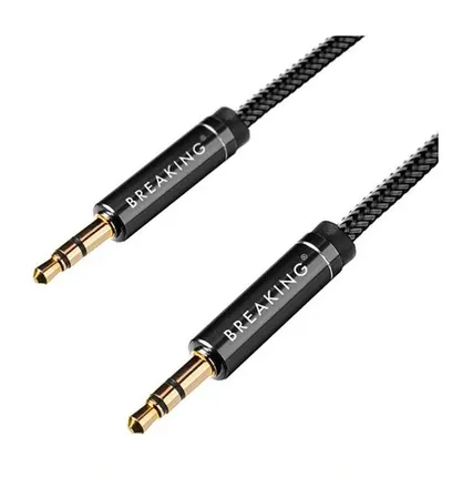 Фото №0 Аудиокабель Breaking Nylon Series 3.5mm mini jack - 3.5mm mini jack 1 м, чёрный