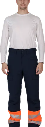 Фото №0 Брюки мужские утепленные ACTIVE, синий-флуоресцентный оранжевый