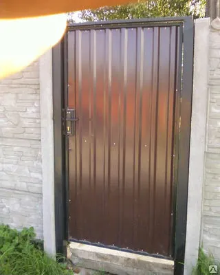 Фото №0 КАЛИТКА ИЗ ПРОФЛИСТА, ДЕРЕВА, СВАРНАЯ
