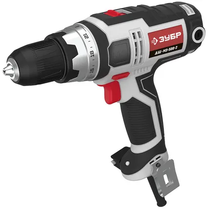 Фото №0 Дрель-шуруповерт ЗУБР ДШ-М3-500-2, 500 Вт