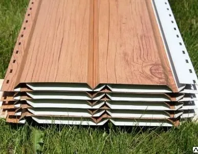 фото Сайдинг L-брус ECOSTEEL сосна