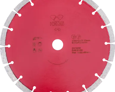 фото Диск алмазный KEOS ECO сегментный (бетон) 230мм/22,23 (DBE02.230)