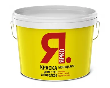 фото Краска для стен и потолков моющаяся ЯРКО (14кг)