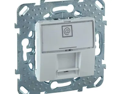 фото Механизм розетки комп. 1-м СП Unica RJ45 бел. SchE MGU5.421.18ZD