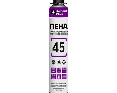 фото Пена монтажная профессиональная REMONT PLUS 45 PRO всесезонная 750мл
