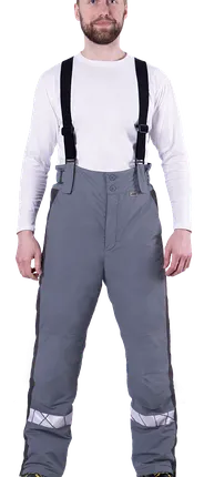 Фото №0 Брюки ХАЙ-ТЕК SAFETY зимние, серый-черный