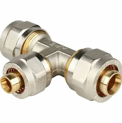 Фото №0 Тройник переходной STOUT 20х16х20 для металлопластиковых труб винтовой