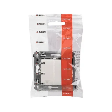 Фото №4 Кнопка 2-кл. СП "Avanti" "Белое облако" DKC 4400154