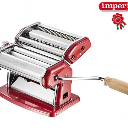 Фото №0 Ручная механическая лапшерезка - тестораскатка Imperia la Monferrina Classic 120 IPASTA T. 2/4 la Rossa, красный в Москве