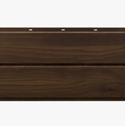 Фото №0 Сайдинг Потолочно-фасадная панель «Софит» покрытие 3D орех Россия, эконом, 0.4-0.45 мм