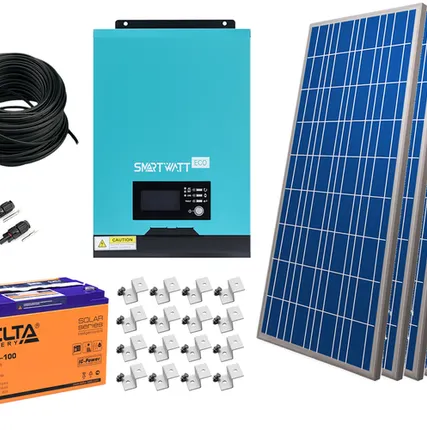 Фото №0 Солнечная электростанция 4,4 кВт*ч в сутки ECO GEL 2022 с крепежом