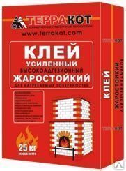 фото Клей жарастойкий, усиленный «Терракот», 25 кг