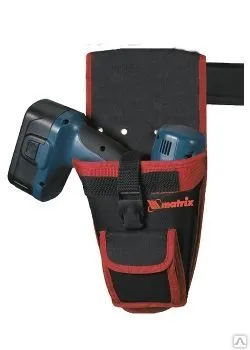 Фото №0 Кобура для шуруповерта с карманом для бит и сверл MATRIX