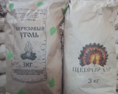 фото Уголь берёзовый, Щедрый жар. 3 кг