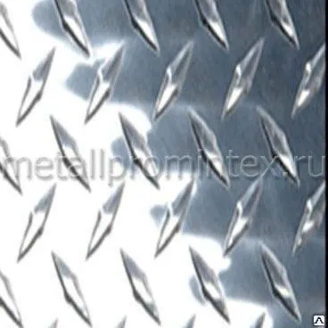 Фото №0 Лист рифленый 5мм ст.3СП 09г2с 12х18н10т ГОСТ 8568-77 ромб чечевица Д16