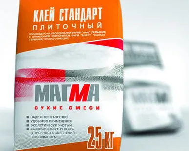 фото Клей плиточный "Стандарт" фас 25кг / Магма, шт