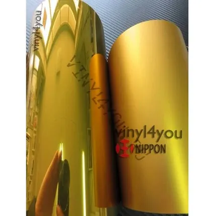 Фото №0 Пленка Матовый хром золото Star Metal Nippon 1.24