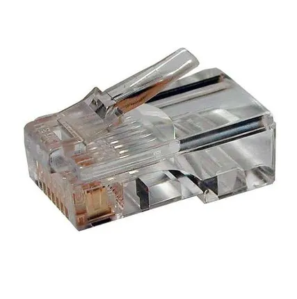 Фото №0 Разъем PLUG-8P8C-U-C5-100 RJ45(8P8C) под витую пару кат.5e универс. (для ож и мж кабеля) Hyperline 49377