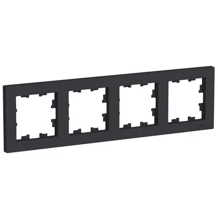 Фото №0 Рамка 4-м AtlasDesign универс. карбон SchE ATN001004