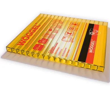 фото Сотовый поликарбонат WOGGEL Желтый 10 мм (2,1*6 м)